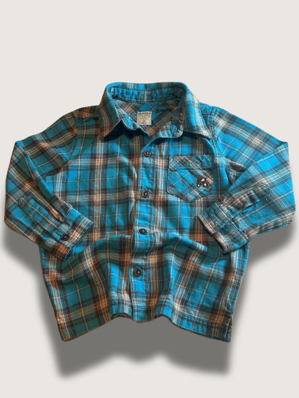 Vintage/Y2K Please Mum - Flannel (Button-Up) Long-Sleeve